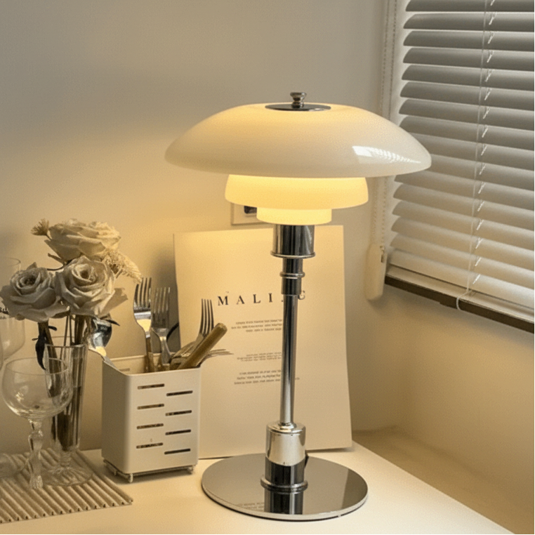 Modern Dimmable LED Table Lamp with Scandinavian design, perfect for minimalist home decor.