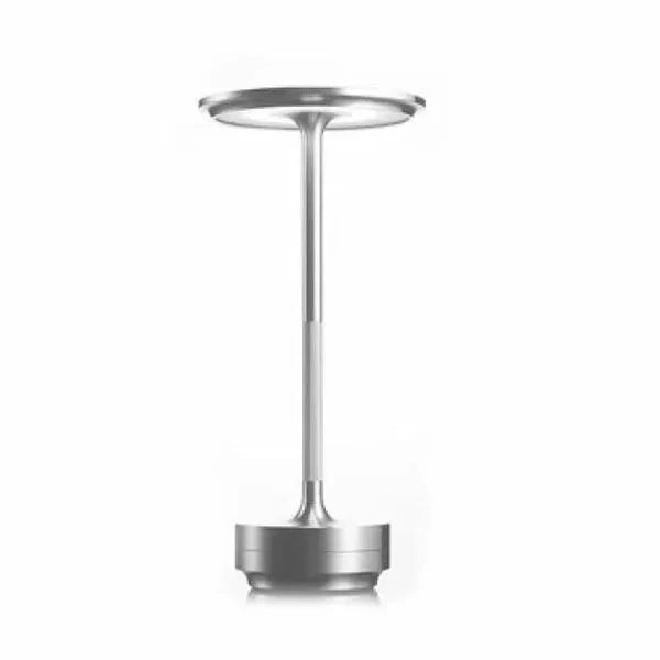 Universal rechargeable wireless lamp, dimmable and waterproof, great for patio or desk.