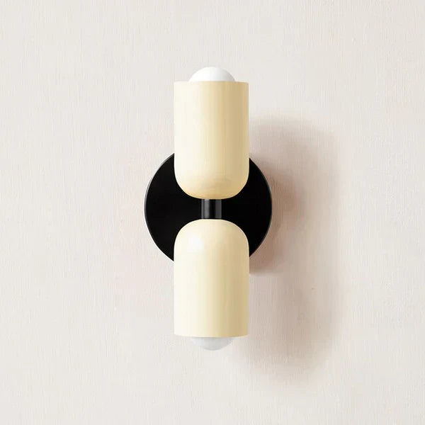 Modern Double LED Wall Lamp, DualGlow, up down light, black finish for contemporary interiors.