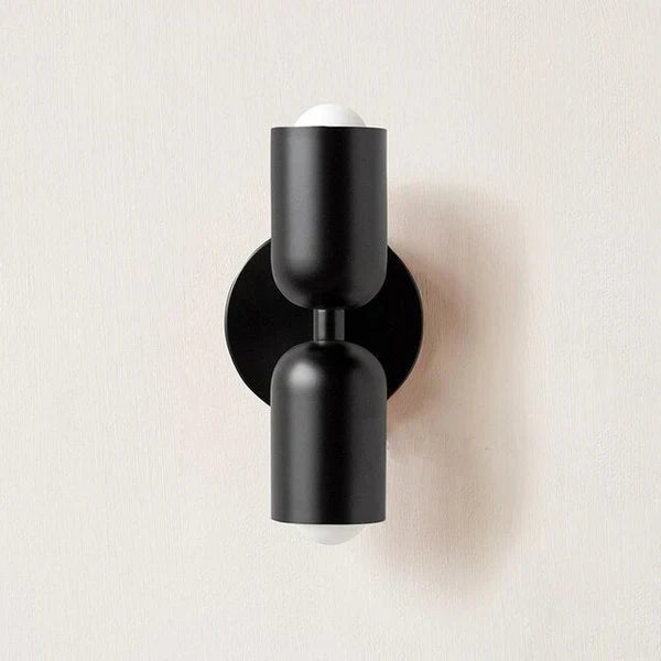 Contemporary resin metal DualGlow LED wall light, energy-efficient, adjustable accent lighting.