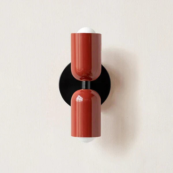 Sleek Modern Double LED Wall Lamp for interior home decor, providing stylish up-down illumination.