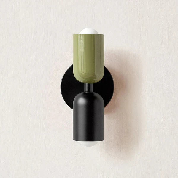 Stylish DualGlow LED wall lamp in resin metal, offering adjustable, warm up-down light.