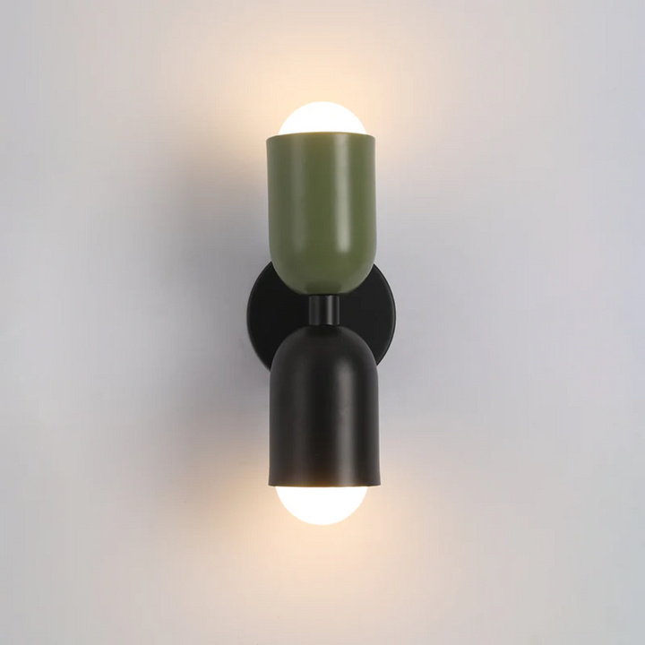 Colorwave design LED wall lamp, casting a vibrant, double-sided glow, ideal for modern accent lighting and decor.