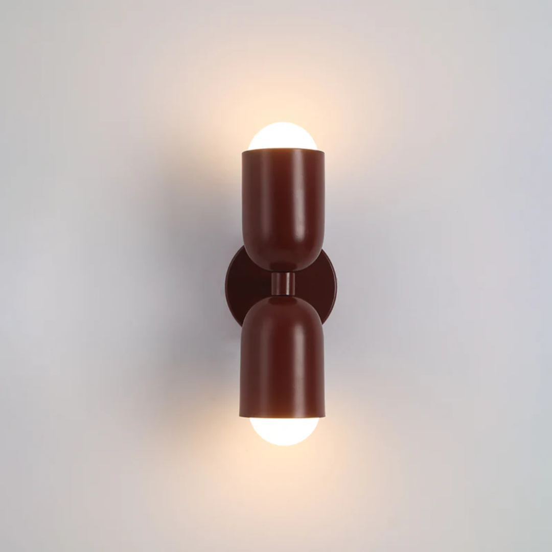 Versatile modern LED wall lamp, double-sided, delivering vibrant up/down light for dynamic home interior design.