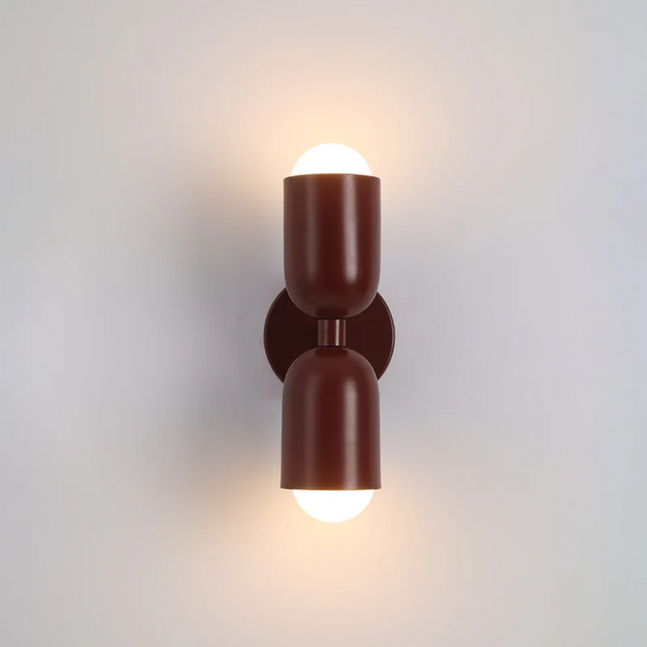 Versatile modern LED wall lamp, double-sided, delivering vibrant up/down light for dynamic home interior design.