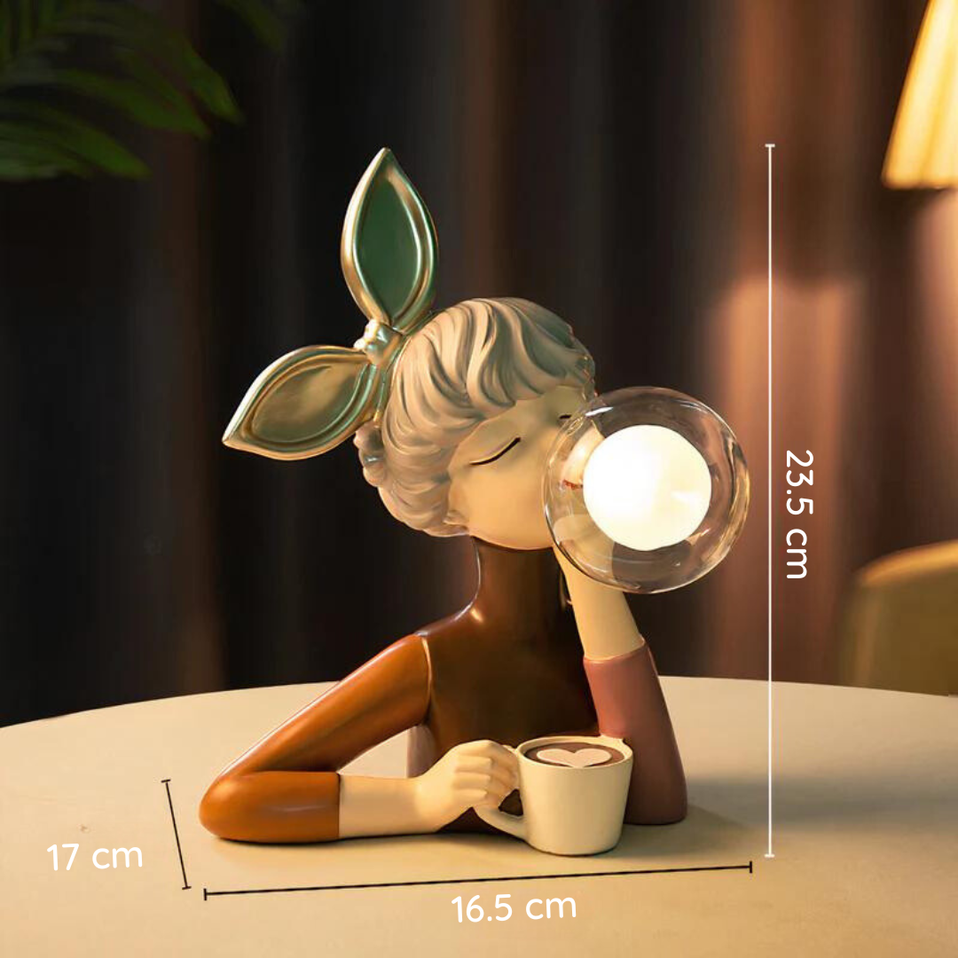 Unique modern wood table lamp, EleganceCraft design adds a stylish decorative touch to interiors.