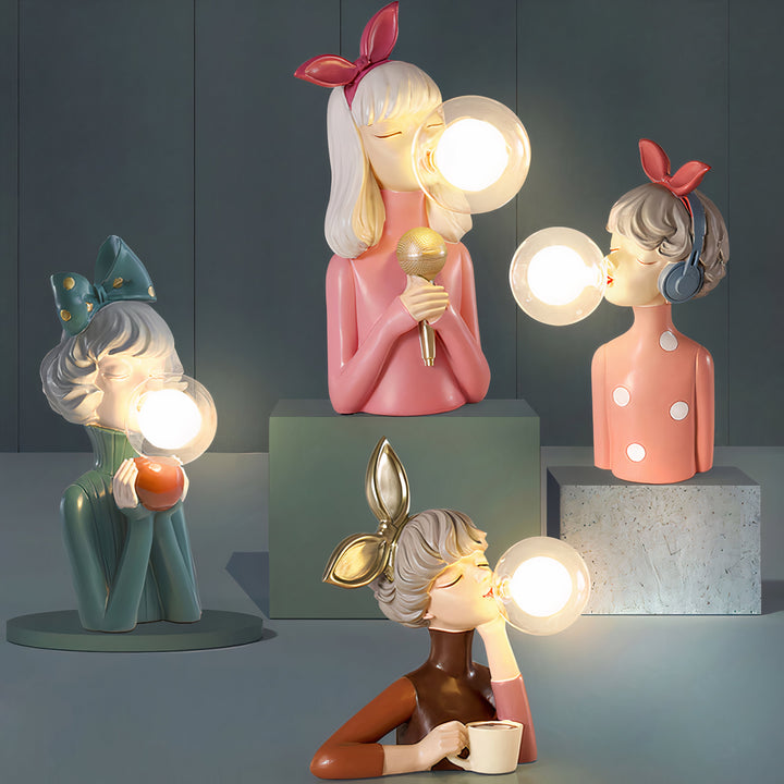 Luxury handmade wood table lamp by EleganceCraft, perfect decorative lighting for modern home decor.