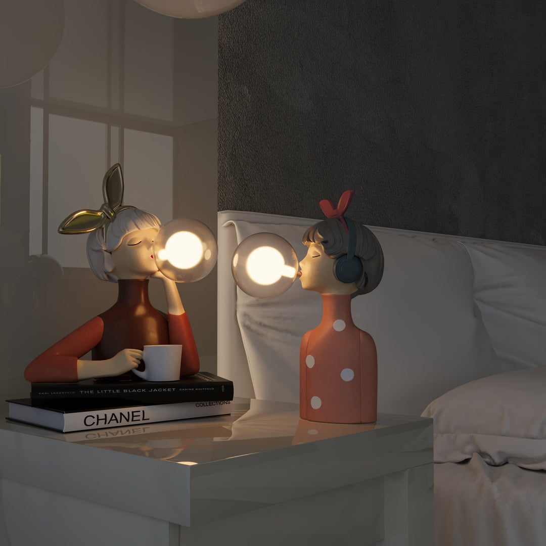 Modern decorative table lamp by EleganceCraft, a unique wood piece for stylish home lighting & decor.