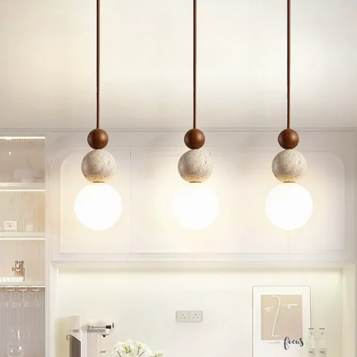 Stylish modern hanging lamp, perfect for living room, dining room, kitchen ambient lighting.