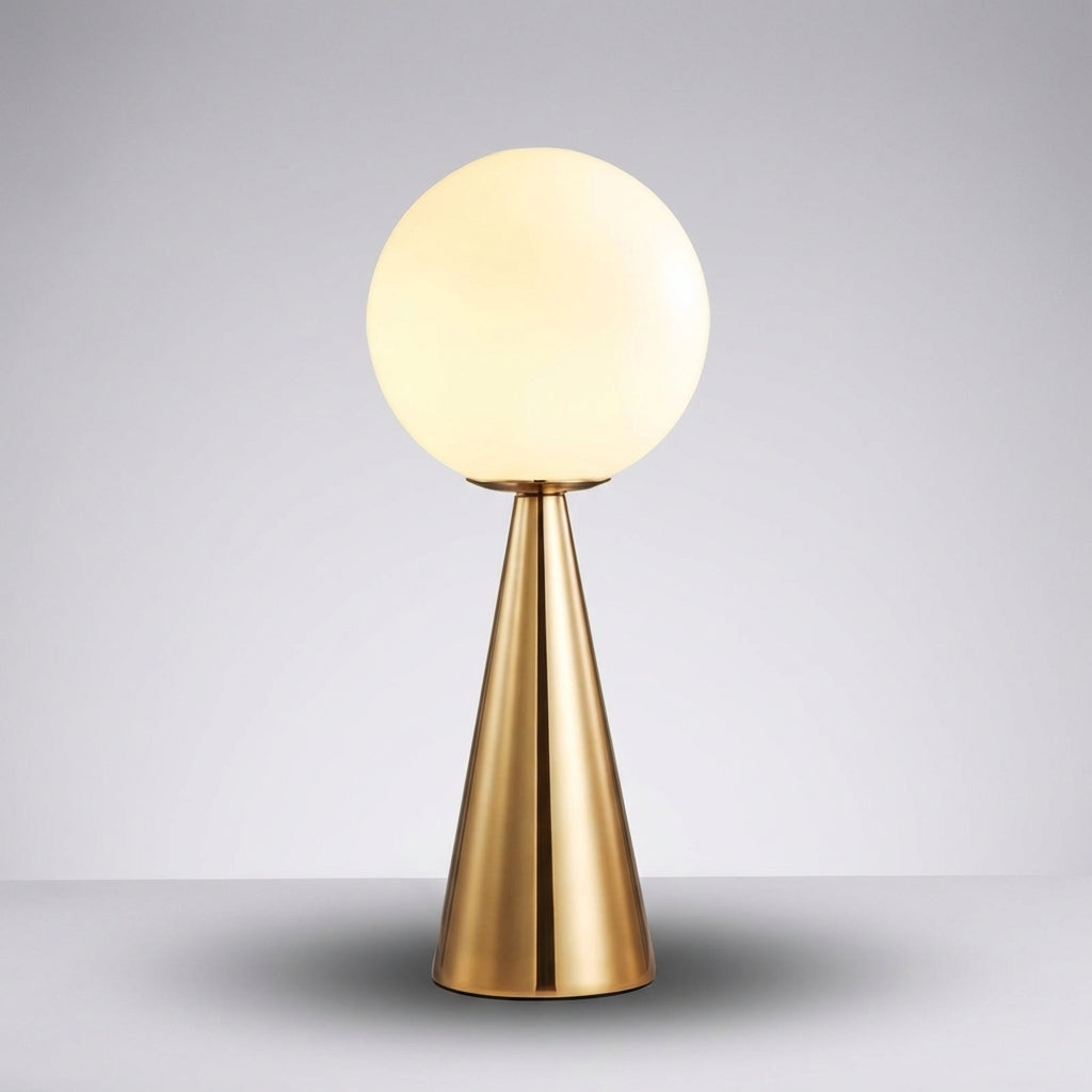 Stylish gold cone lamp, a contemporary table lamp perfect for ambient home decor