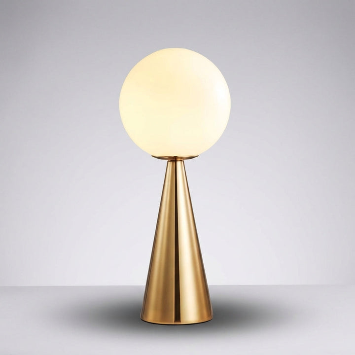 Stylish gold cone lamp, a contemporary table lamp perfect for ambient home decor