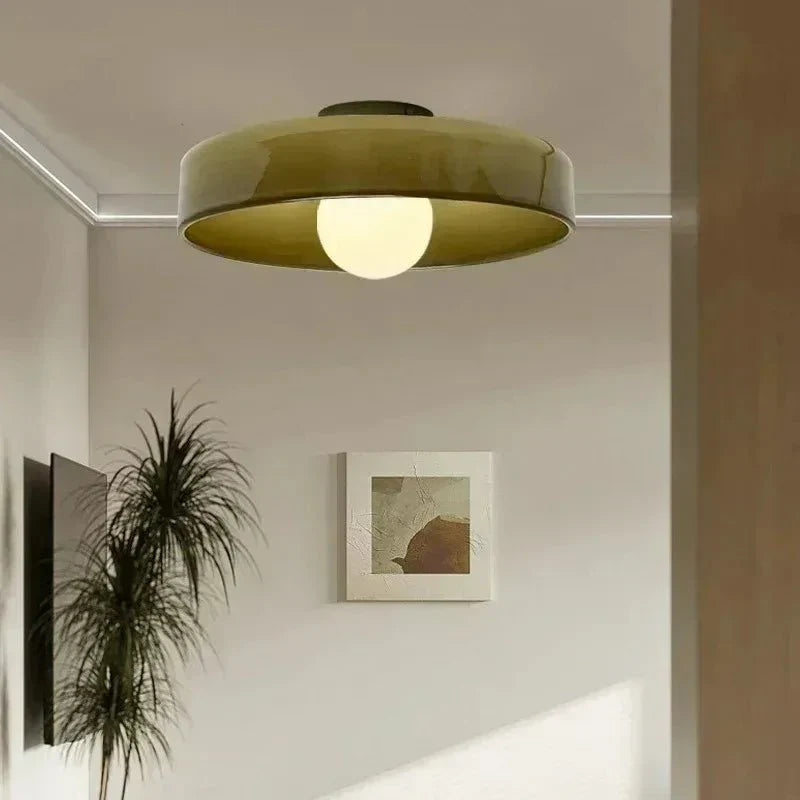 Modern glass ceiling fixture with Nordic design for stylish living rooms.