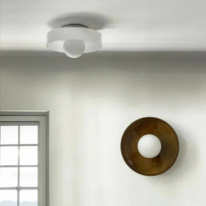 Elegant glass ceiling light, perfect for modern home decor and ambient lighting.