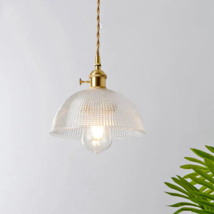 OpulentGlow modern glass pendant lamp, clear and elegant for dining room, kitchen island lighting.