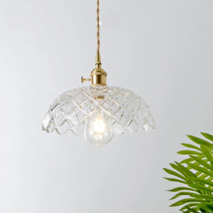 Elegant modern glass pendant lamp, stunning accent ceiling light for dining & kitchen.
