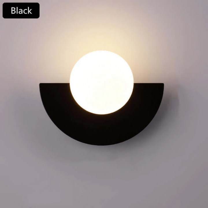 Chic Half Moon LED Wall Lamp. Stylish modern light fixture, perfect for enhancing bedroom or living room decor.