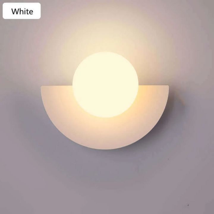 Architectural Half Moon LED Wall Lamp. Modern metal design offers unique ambient lighting and energy efficiency.