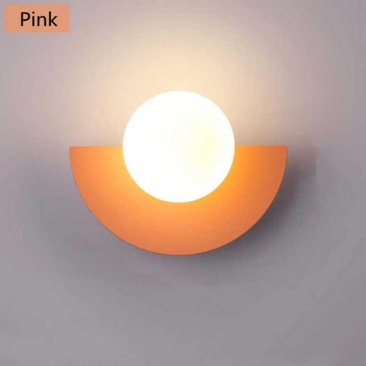 Decorative Half Moon LED Wall Lamp. Modern accent light, ideal for living room decor and ambient glow.