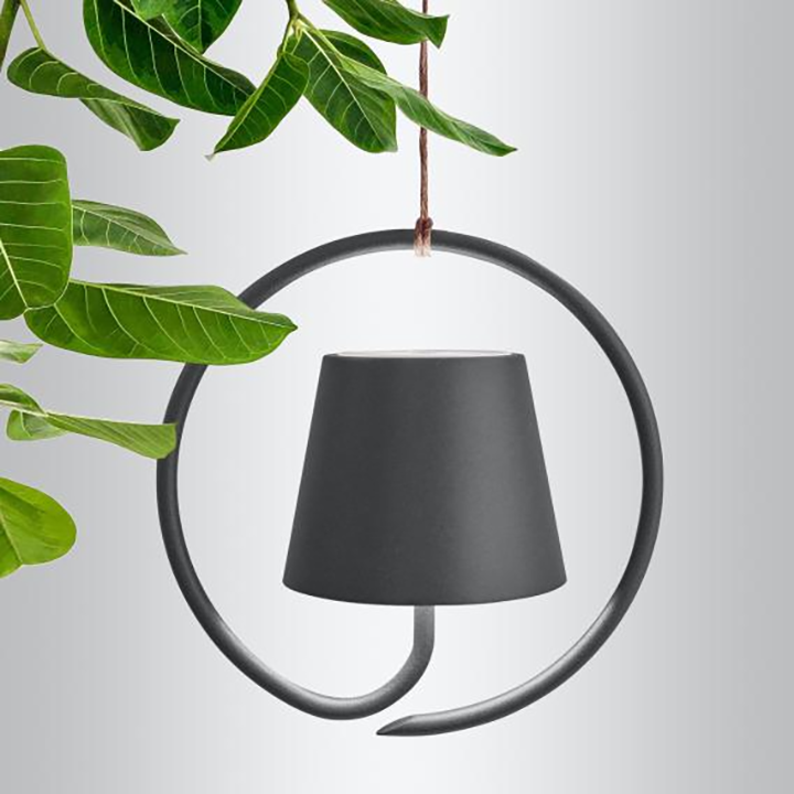 Aesthetic AuraGlow rechargeable LED pendant lamp, delivering modern light & home accent for any setting.