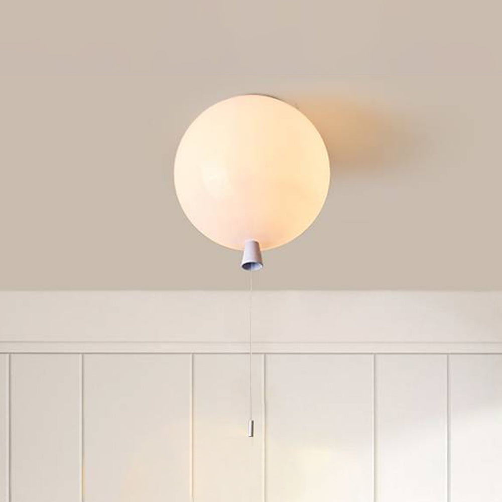 Round LED ceiling lamp, AuraLite's modern balloon design provides stylish and energy-efficient illumination.