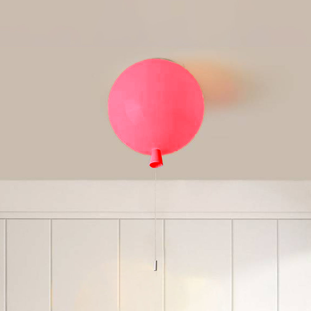 Energy-efficient LED ceiling lamp, a modern balloon design offering warm light for diverse home decor.