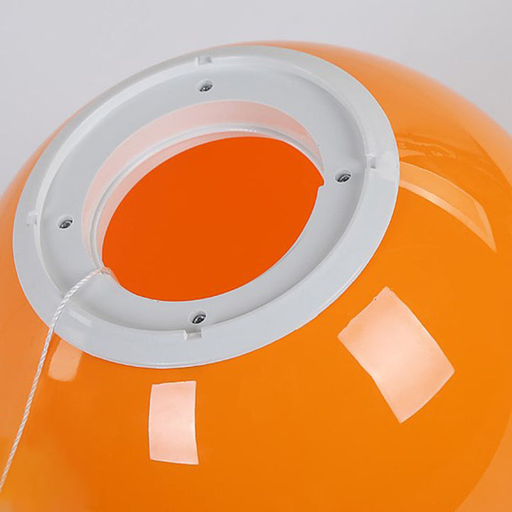 Stylish round LED ceiling light, modern balloon design, perfect for bedroom ambiance & kids' room decor.