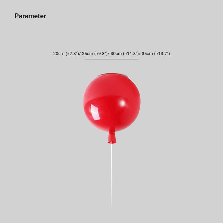 Compact LED balloon ceiling lamp, bringing a fun, modern touch to any kids' room decor.