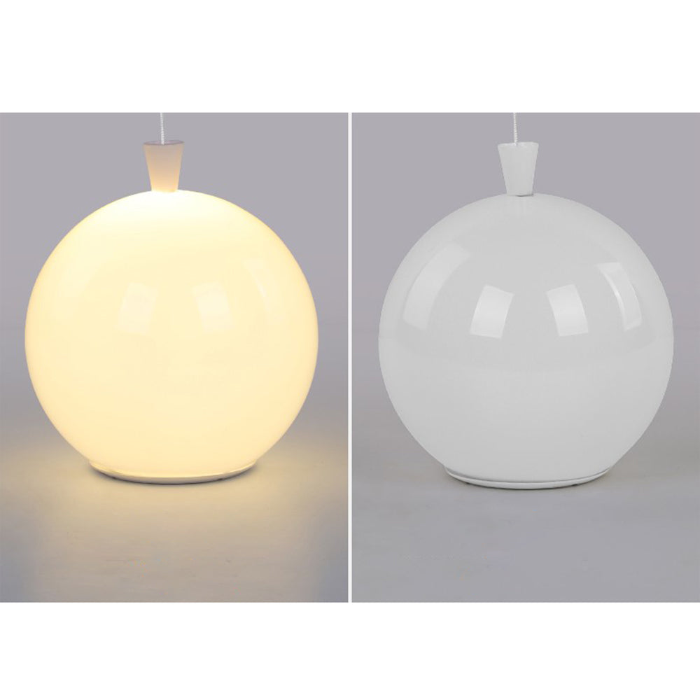 Modern LED balloon ceiling light for stylish bedroom lighting, emitting a warm, inviting glow.