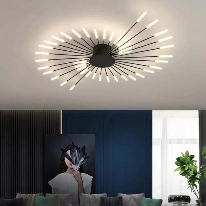 Elegant dimmable gold LED ceiling light, perfect for modern home indoor lighting