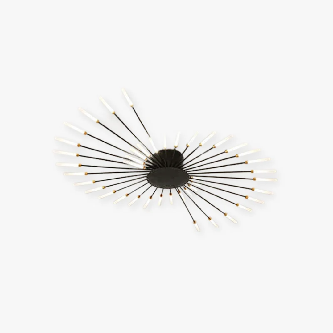 Versatile black LED ceiling light, suitable for living rooms, bedrooms, and offices
