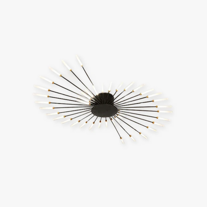 Versatile black LED ceiling light, suitable for living rooms, bedrooms, and offices