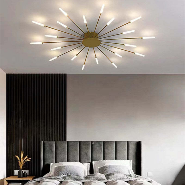 Black LED ceiling light, square design, a focal point in any modern home decor