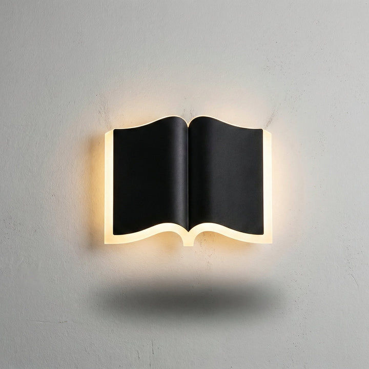 Book shaped LED wall sconce, elegant design for contemporary home and ambient light