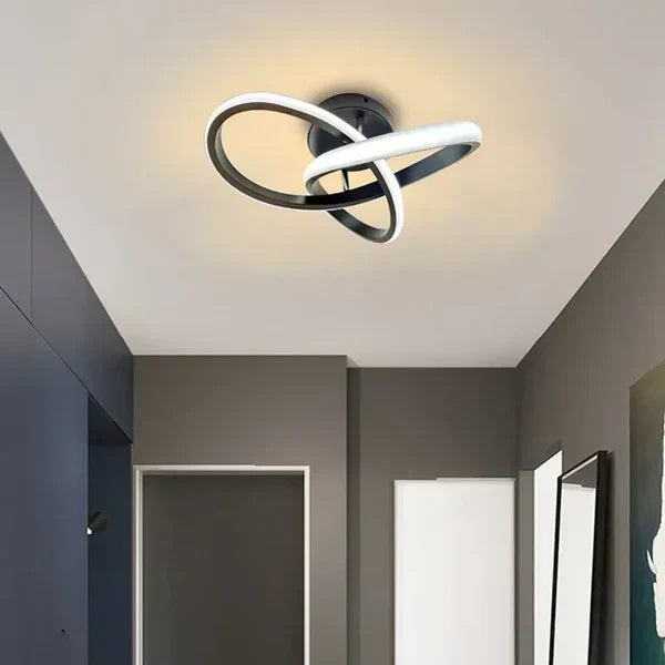Modern LED ceiling lamp with double ring design, perfect for home decor & interior lighting.