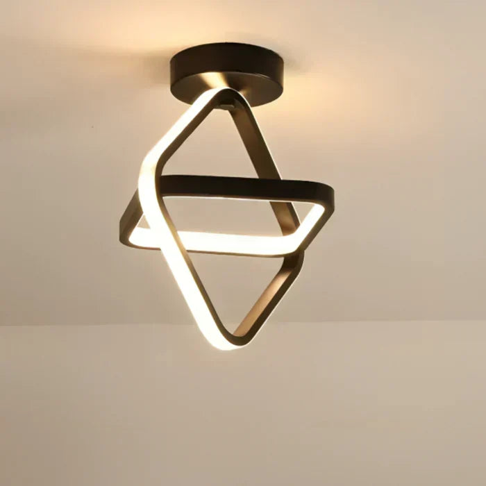Versatile modern LED ceiling lamp, double ring design adds a contemporary touch to any interior space.