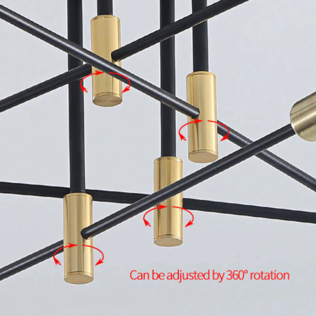 Lumière Royale modern LED ceiling light, warm white illumination, perfect for bedroom lighting.
