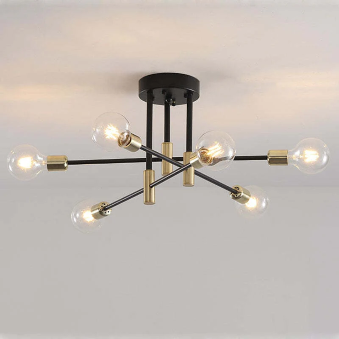 Elegant Lumière Royale LED ceiling light, warm white glow, enhances modern indoor spaces.