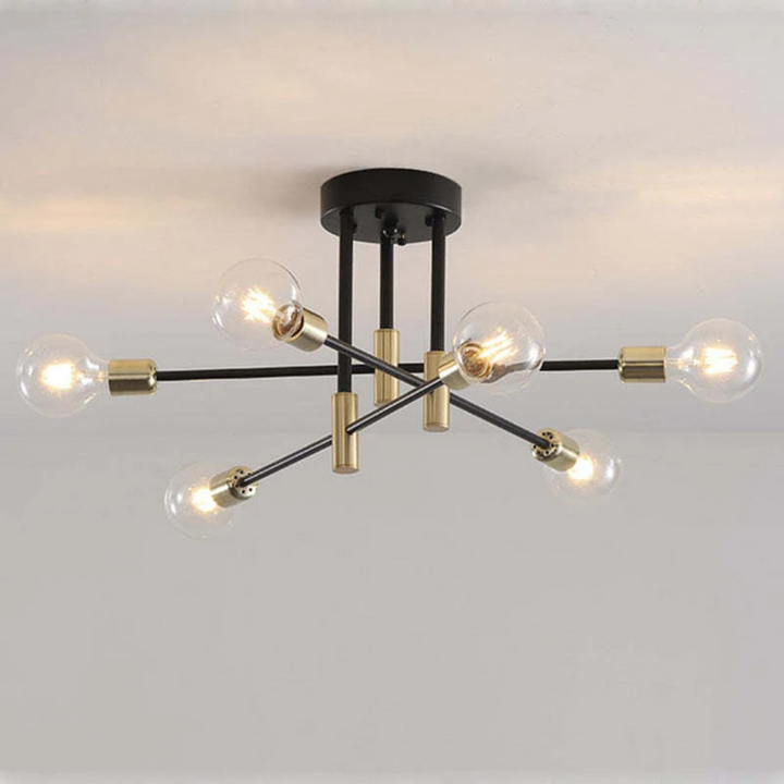 Elegant Lumière Royale LED ceiling light, warm white glow, enhances modern indoor spaces.