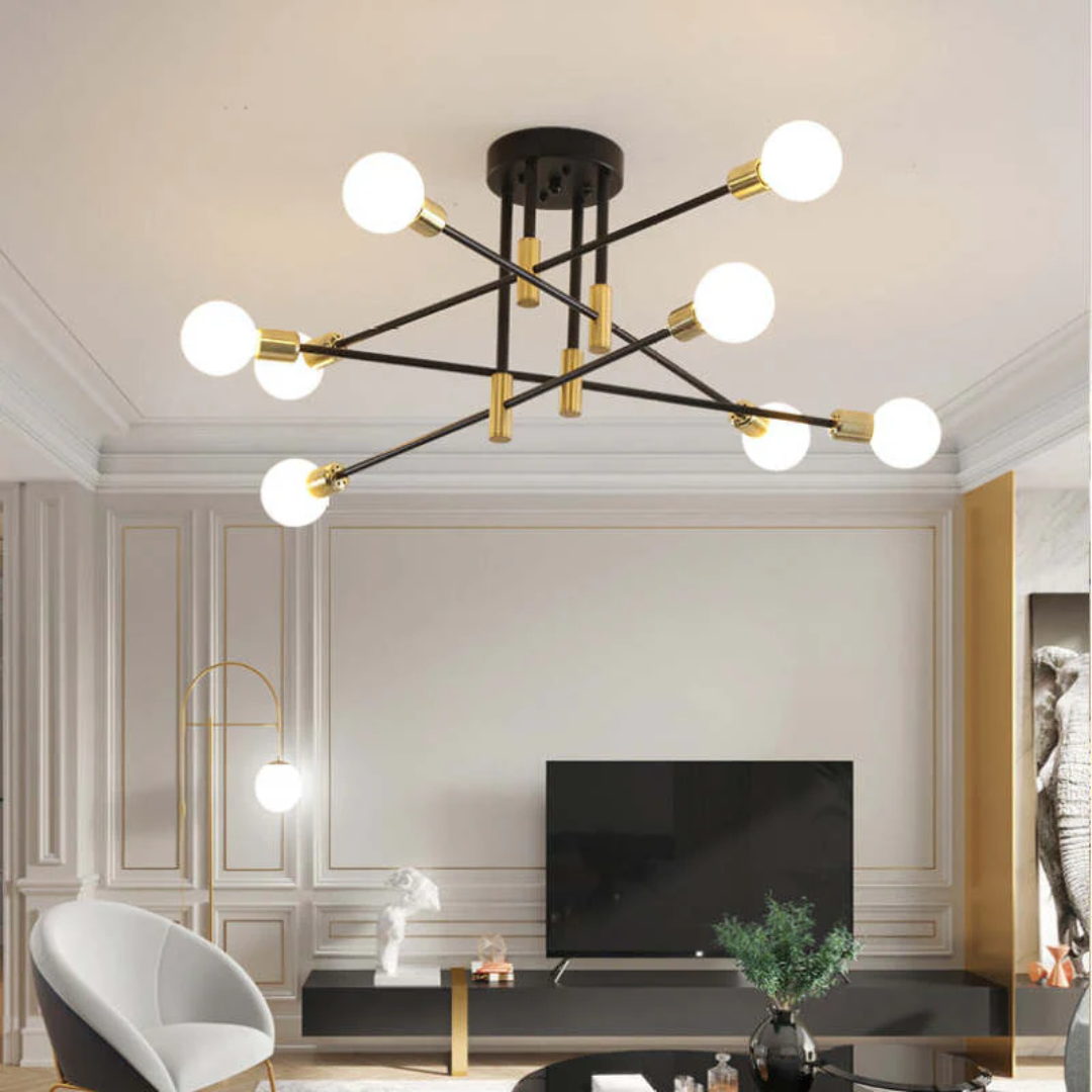 Sophisticated modern LED ceiling lamp, Lumière Royale, warm white, for high-end home decor.