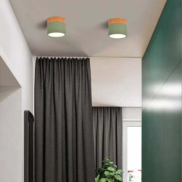 Designer Morandi style LED ceiling light, LumiModo, elevates contemporary living spaces.