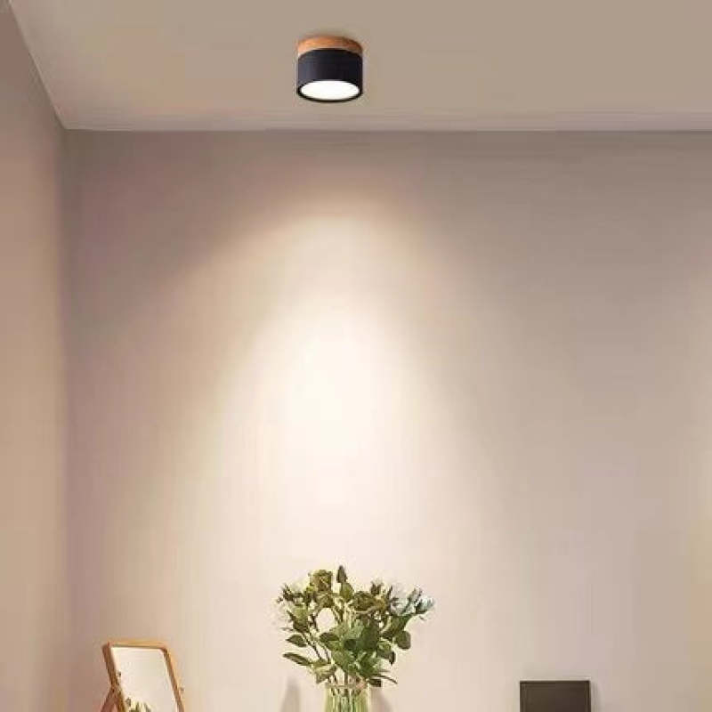 Versatile LumiModo LED ceiling light, Morandi style, suits various modern room settings.