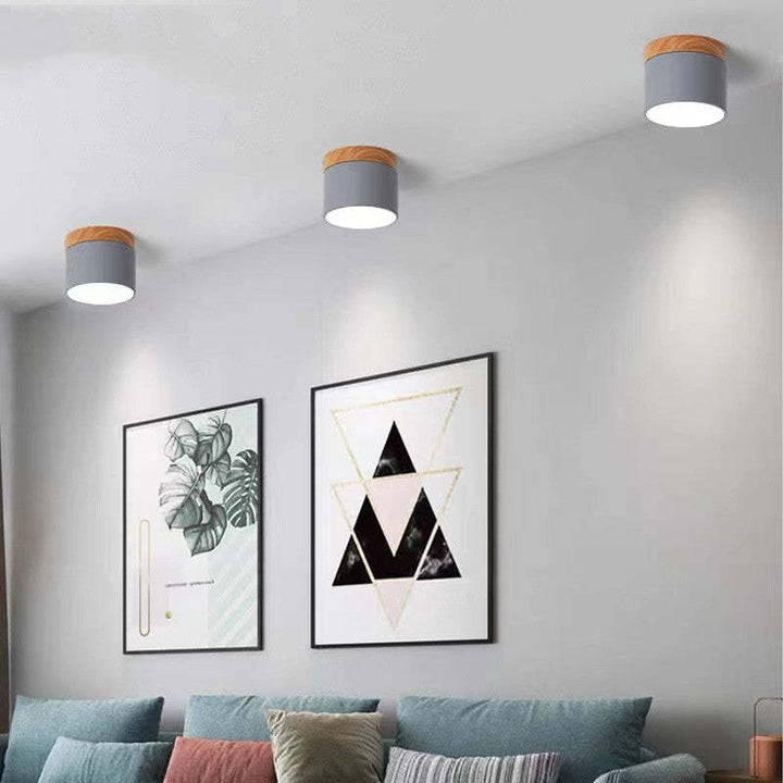 LumiModo LED ceiling fixture, Morandi design, providing ample light for kitchens or studies.