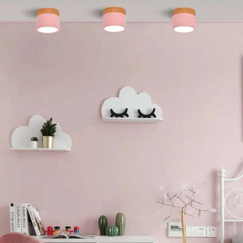 Long-lasting LumiModo LED ceiling lamp, Morandi design, reduces energy consumption.
