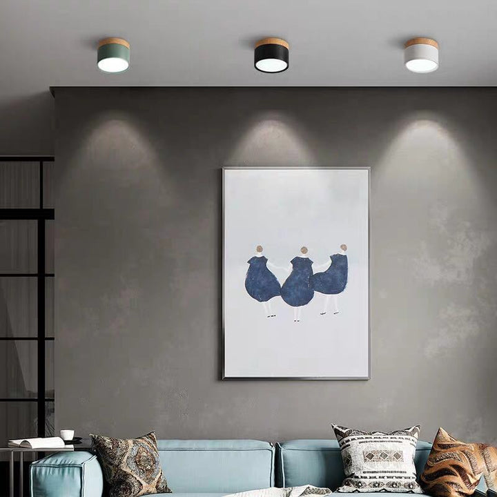 Sleek LumiModo LED ceiling lamp, Morandi design, ideal for living room or office ambiance.