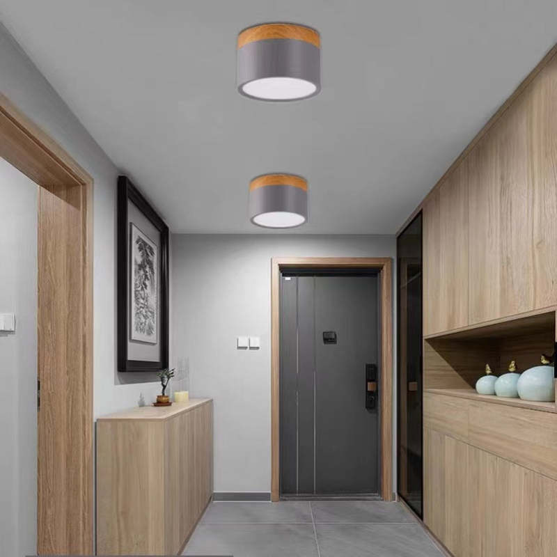 Minimalist Morandi style LED ceiling light, LumiModo, brings modern elegance to offices.