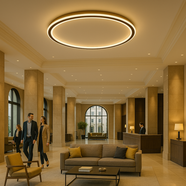Modern square LED Ceiling Light, dimmable features, great for home lighting