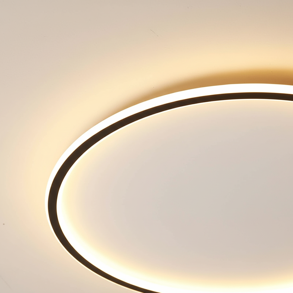 Energy efficient LED Ceiling Light, sleek black finish, ideal for modern homes