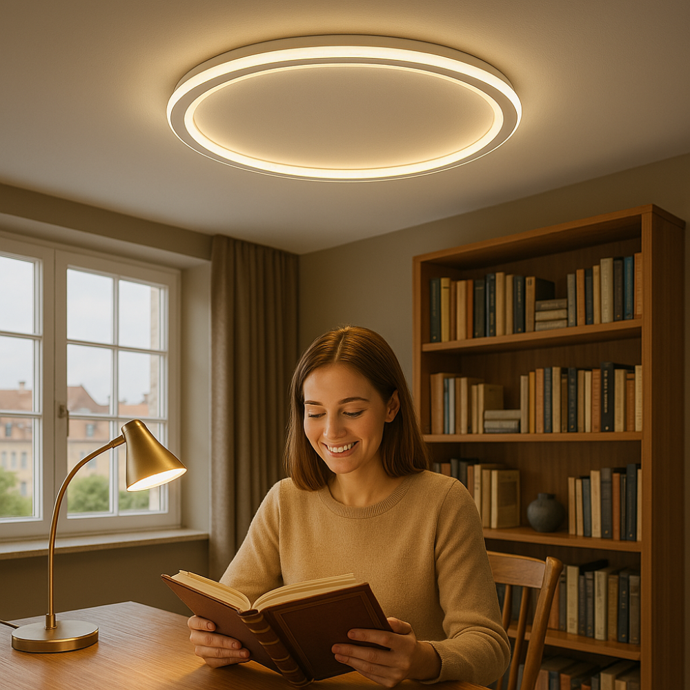 Close view of Modern LED Ceiling Light's acrylic surface, even light distribution