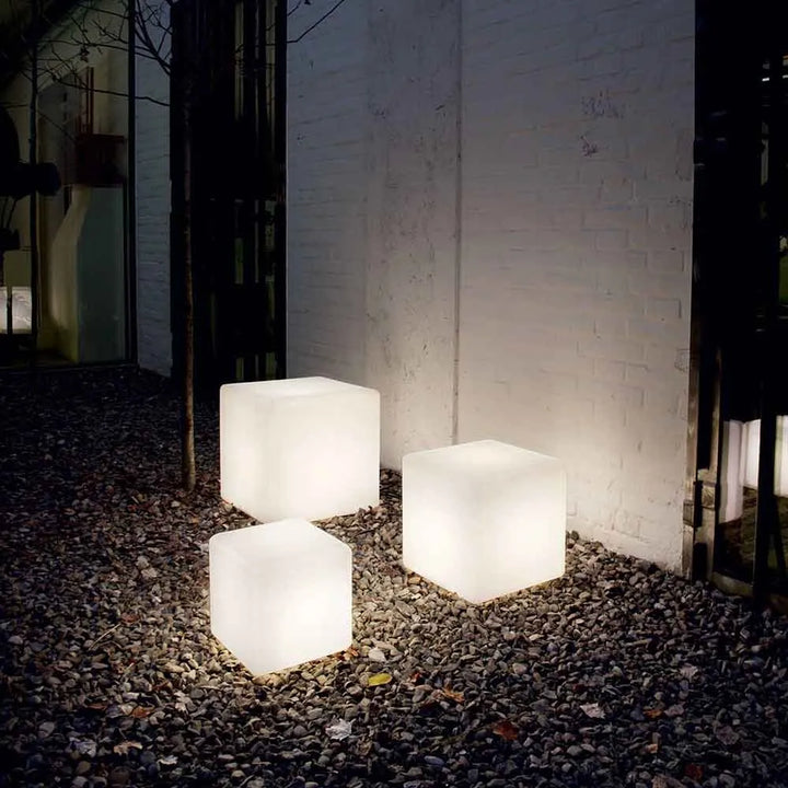 Rechargeable LED Cube Garden Lamp, mood lighting, patio decor