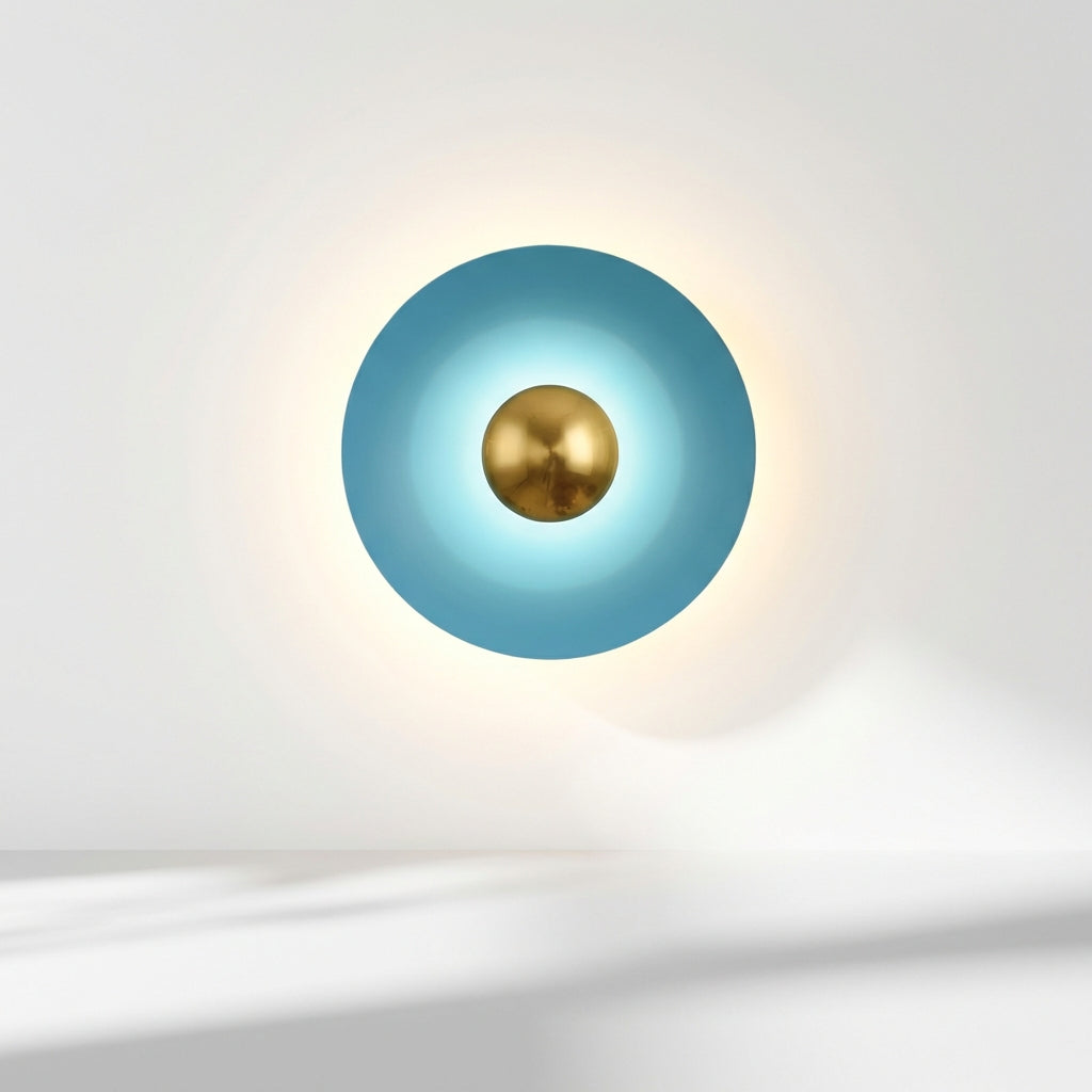 Decorative round LED halo wall light, modern Auroryn sconce for elegant and energy-efficient interior lighting
